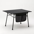 Table de camping pliante avec structure en aluminium, coloris noir