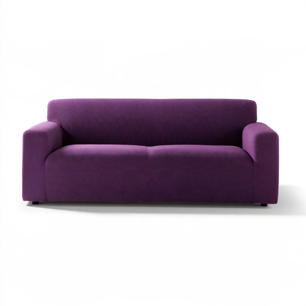 Canapé contemporain aux lignes épurées, coloris violet