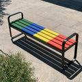 Banc décoratif en métal, coloris noir