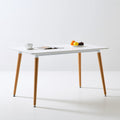 Table à manger aux lignes épurées, coloris gris