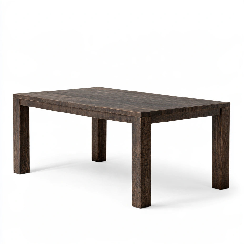 Table à manger aux lignes épurées, coloris brun