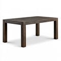 Table à manger aux lignes épurées, coloris brun