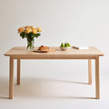 Table à manger en bois, coloris brun naturel