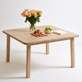 Table à manger en bois, coloris brun naturel