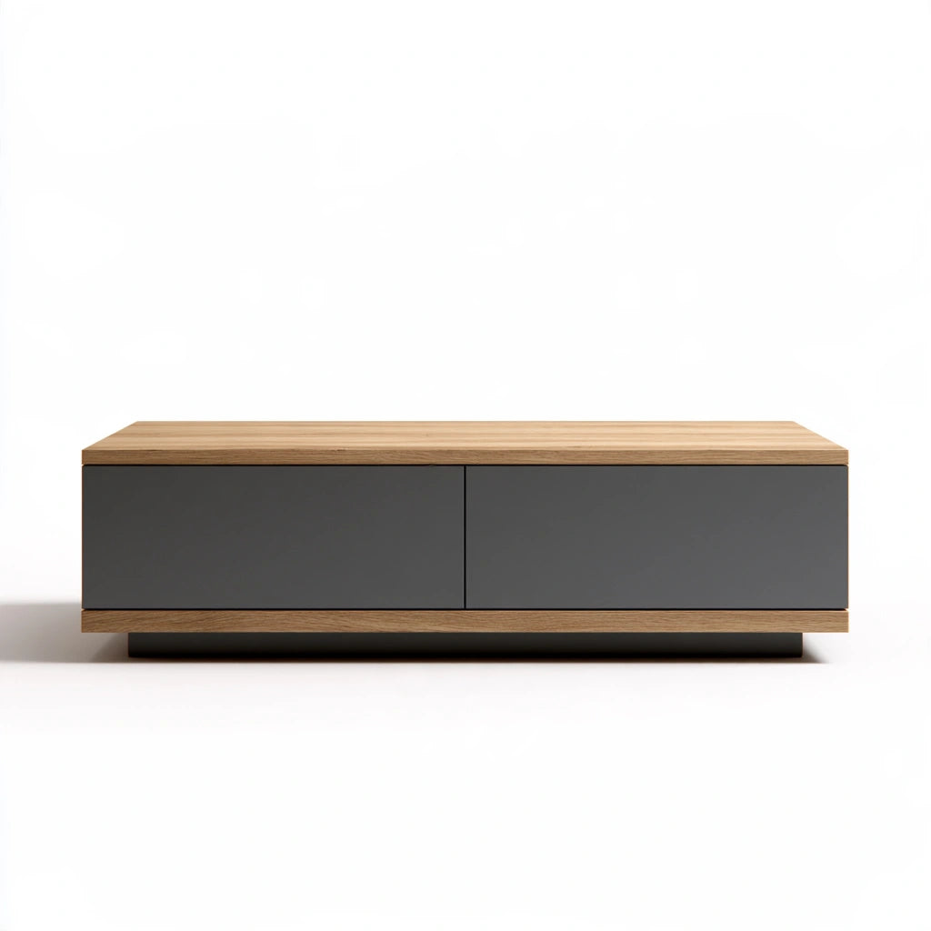 Table basse aux lignes épurées, coloris blanc