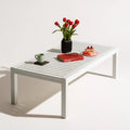 Table basse en bois, coloris blanc