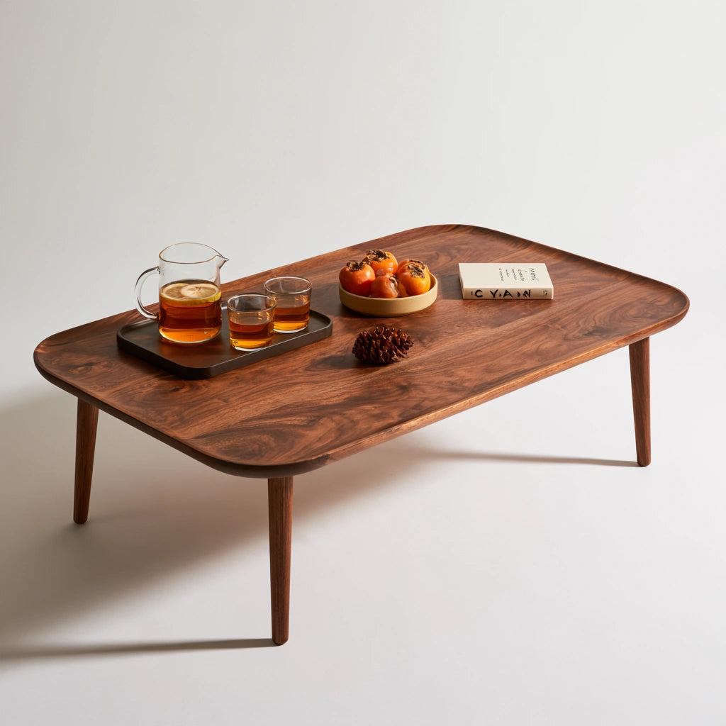 Table basse en bois, coloris brun naturel