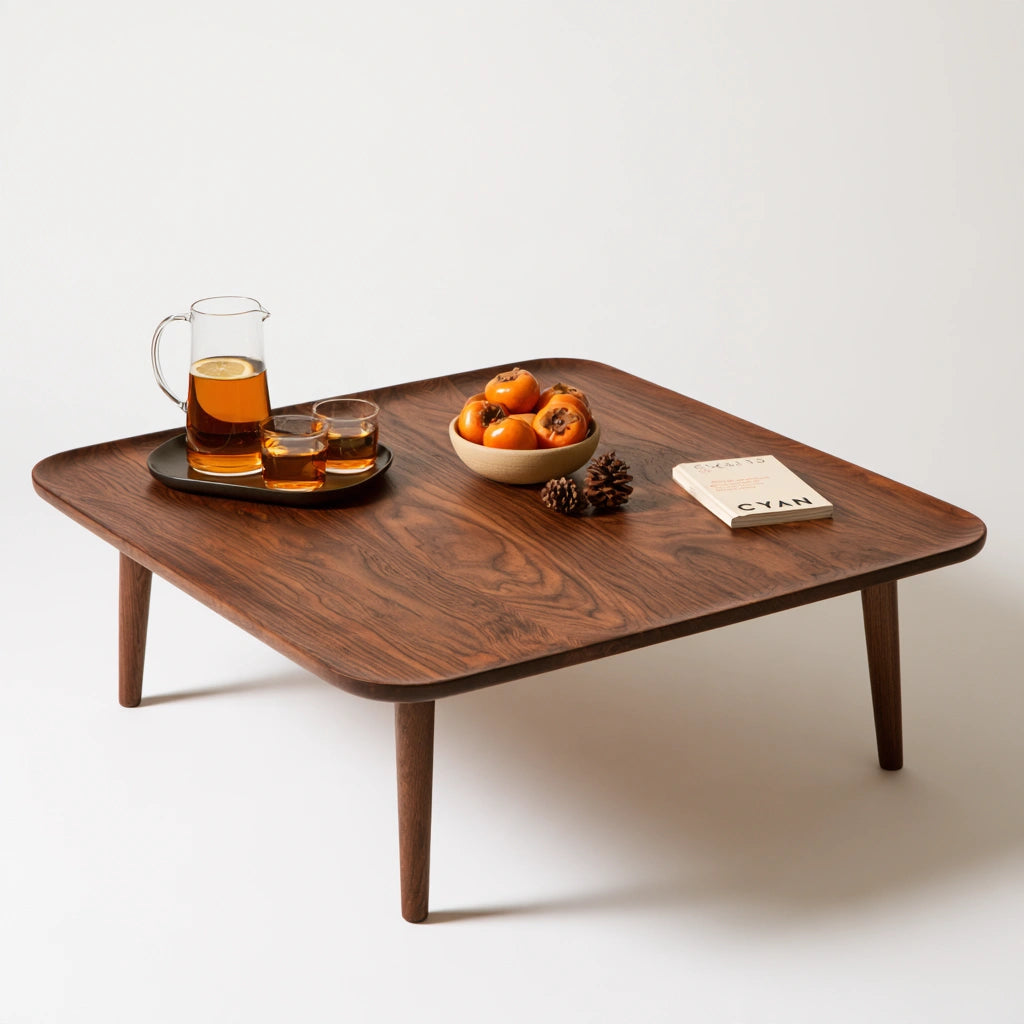 Table basse en bois, coloris brun naturel